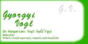 gyorgyi vogl business card